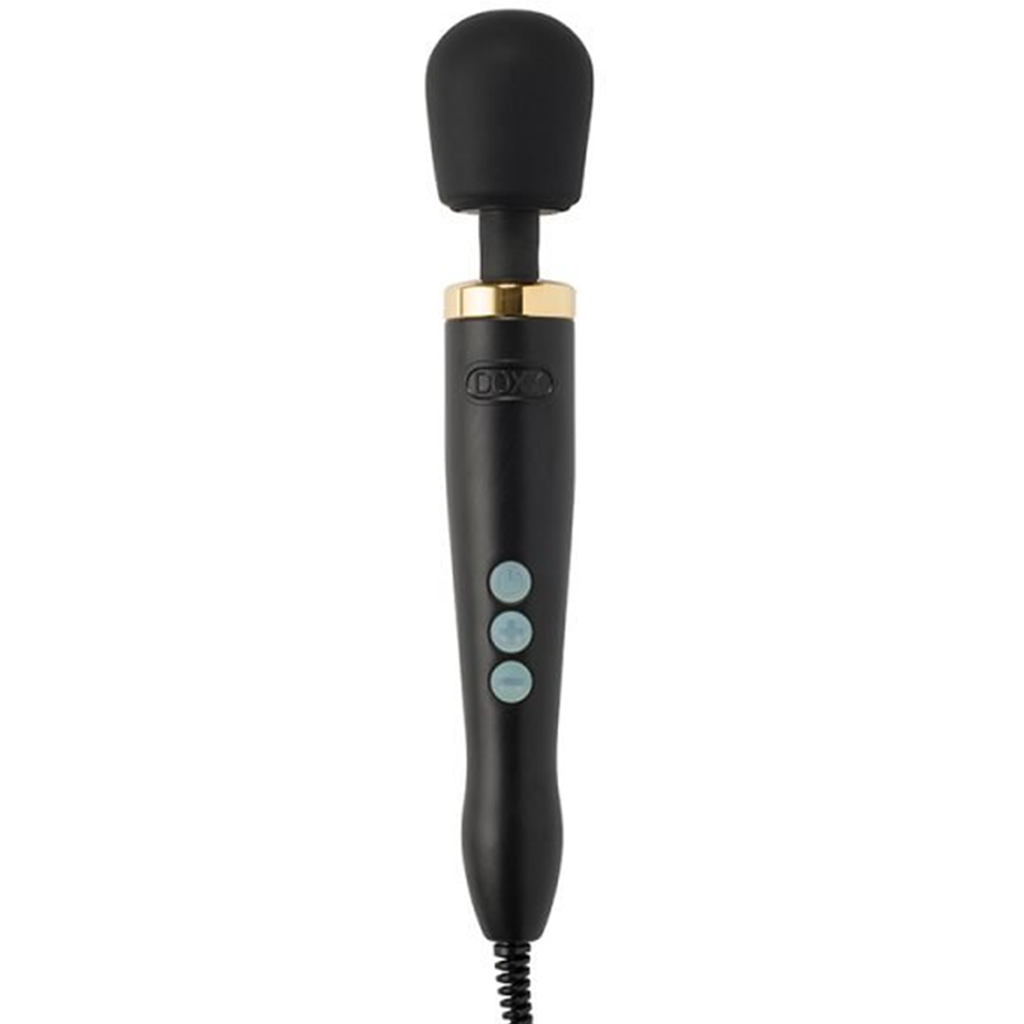 Die Cast - Matte Black / Gold wand vibrator, massager, sex toy, adult toy