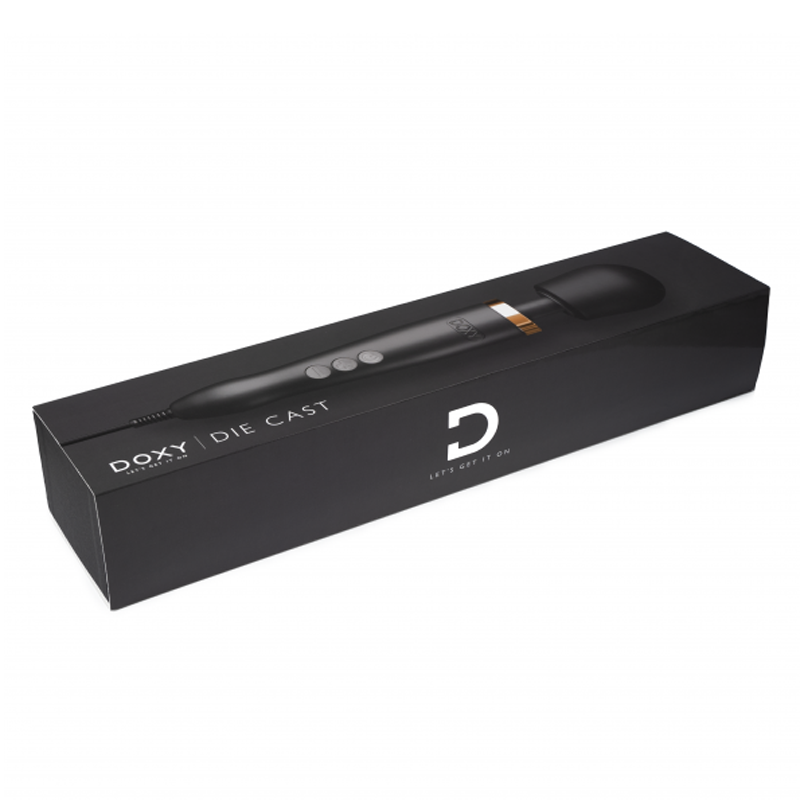 Die Cast - Matte Black / Gold wand vibrator, massager, sex toy, adult toy