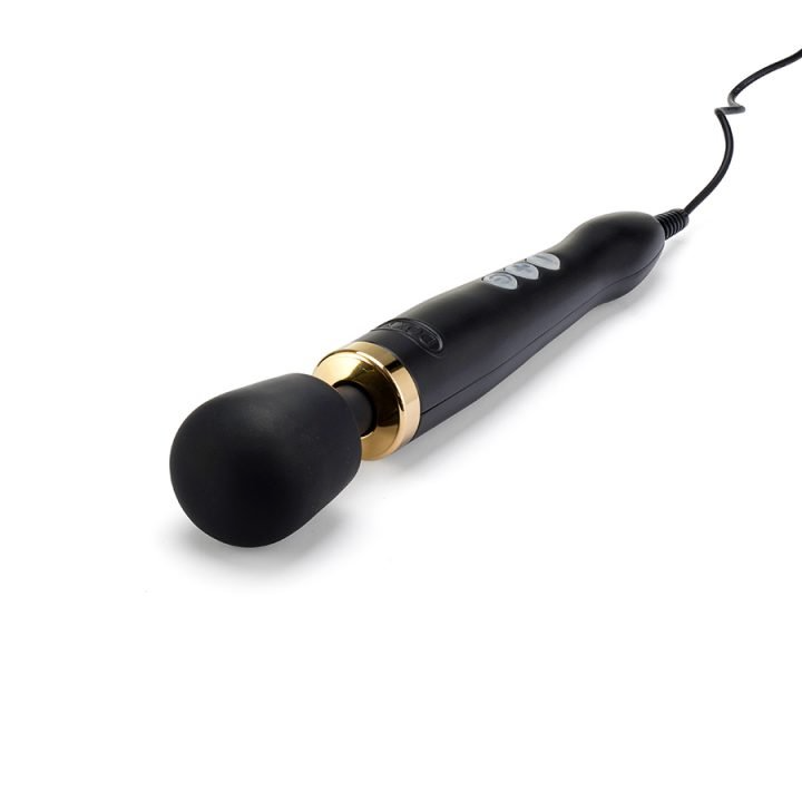 Die Cast - Matte Black / Gold wand vibrator, massager, sex toy, adult toy