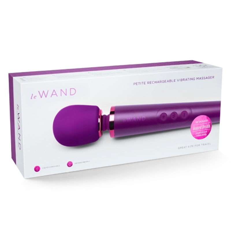 Petite Rechargeable Massager - Dark Cherry wand vibrator, sex toy, adult toy, women, massager, hitachi
