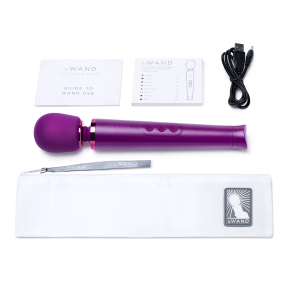 Petite Rechargeable Massager - Dark Cherry wand vibrator, sex toy, adult toy, women, massager, hitachi