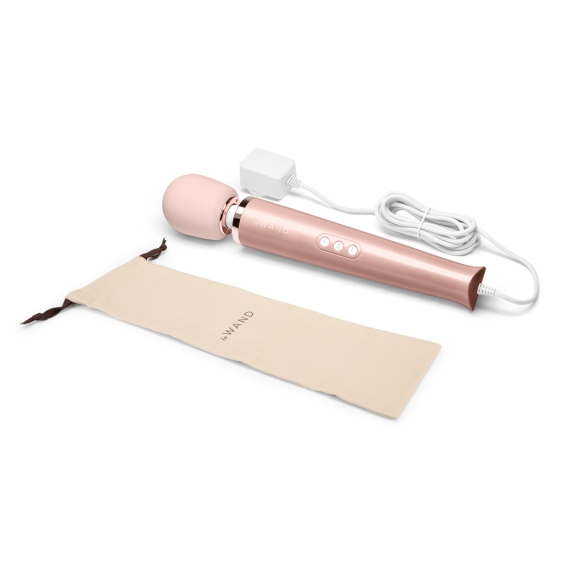 Plug-In Vibrating Massager - Rose Gold wand vibrator, sex toy, adult toy, women, massager, hitachi