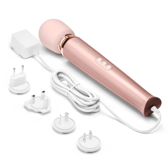 Plug-In Vibrating Massager - Rose Gold wand vibrator, sex toy, adult toy, women, massager, hitachi
