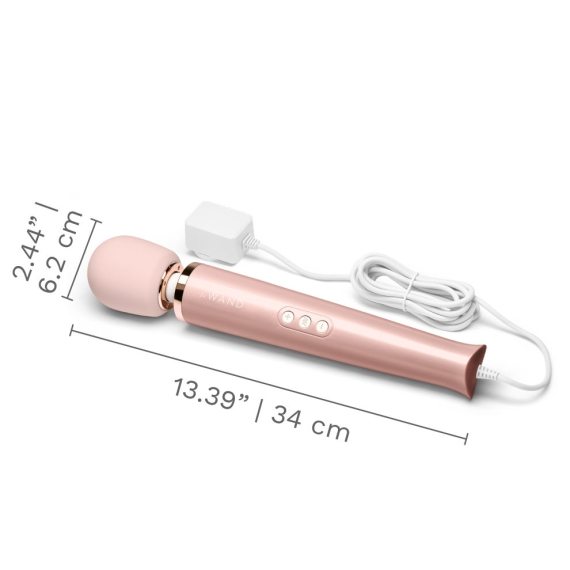 Plug-In Vibrating Massager - Rose Gold wand vibrator, sex toy, adult toy, women, massager, hitachi