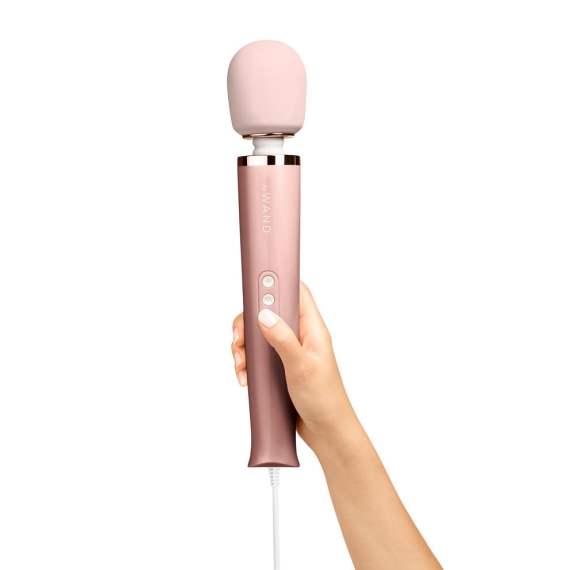 Plug-In Vibrating Massager - Rose Gold wand vibrator, sex toy, adult toy, women, massager, hitachi