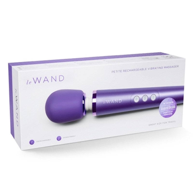 Petite Rechargeable Massager - Violet wand vibrator, massager, sex toy, adult toy