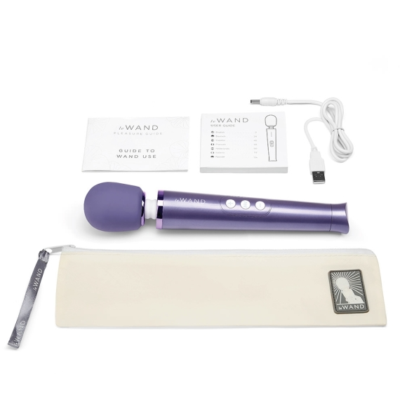 Petite Rechargeable Massager - Violet wand vibrator, massager, sex toy, adult toy