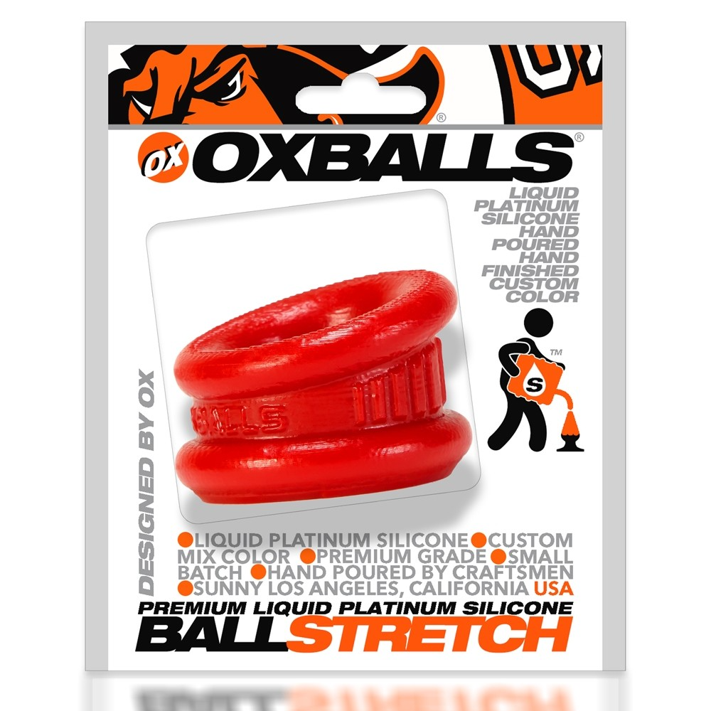 NEO ANGLE, ballstretcher - RED penis ring, cock ring, performance, male enhancement, stamina aid