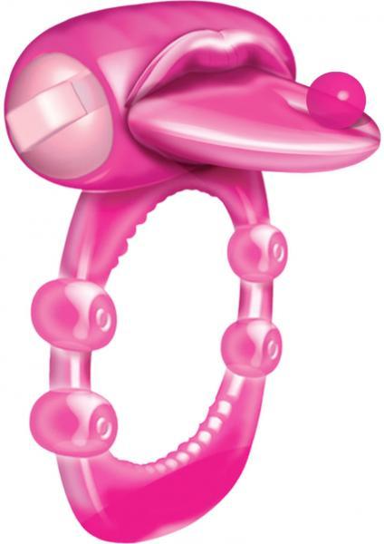 Pierced Tongue X-treme Vibrating Pleasure Ring - Magenta