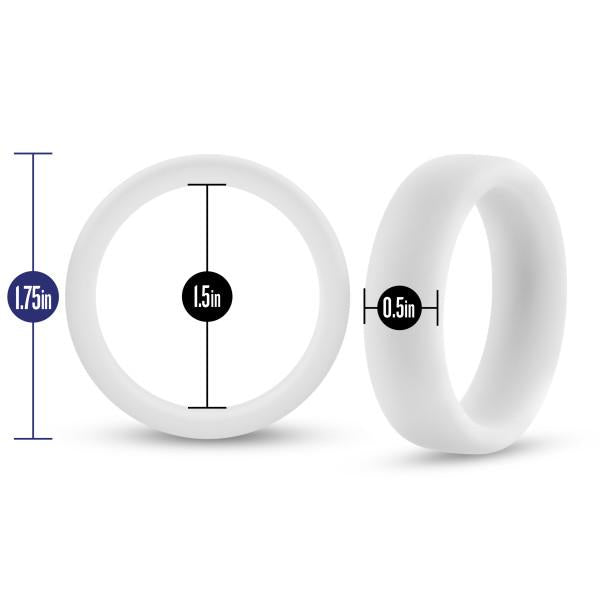 Performance - Silicone Glo Cock Ring - White  Glow