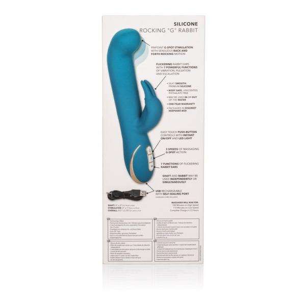 Jack Rabbit Silicone Rocking G Rabbit Vibrator Blue