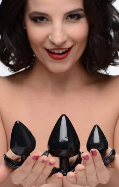 Master Series Triple Spades Anal Plug Set - 3 Pc