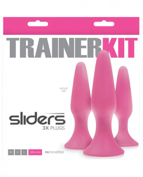 Sliders 3 Piece Trainer Kit Plugs Pink