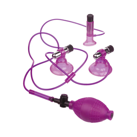 Fetish Fantasy Vibrating Triple Suckers Purple