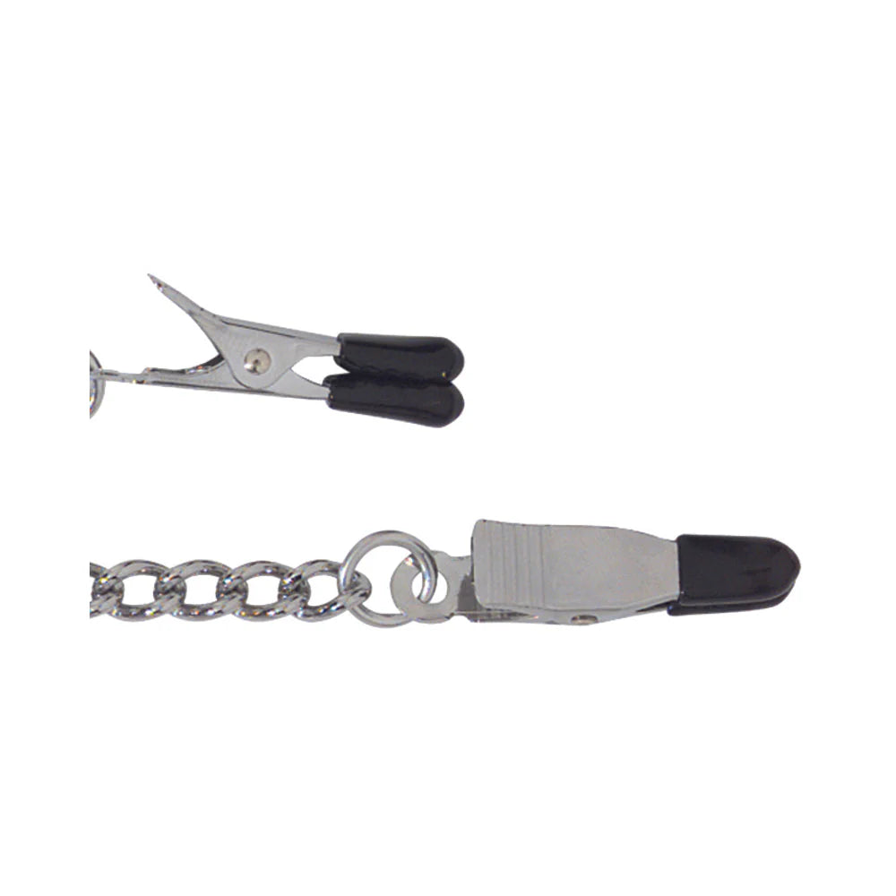 Rubber Tipped Nipple Clamps With Curbed Chain