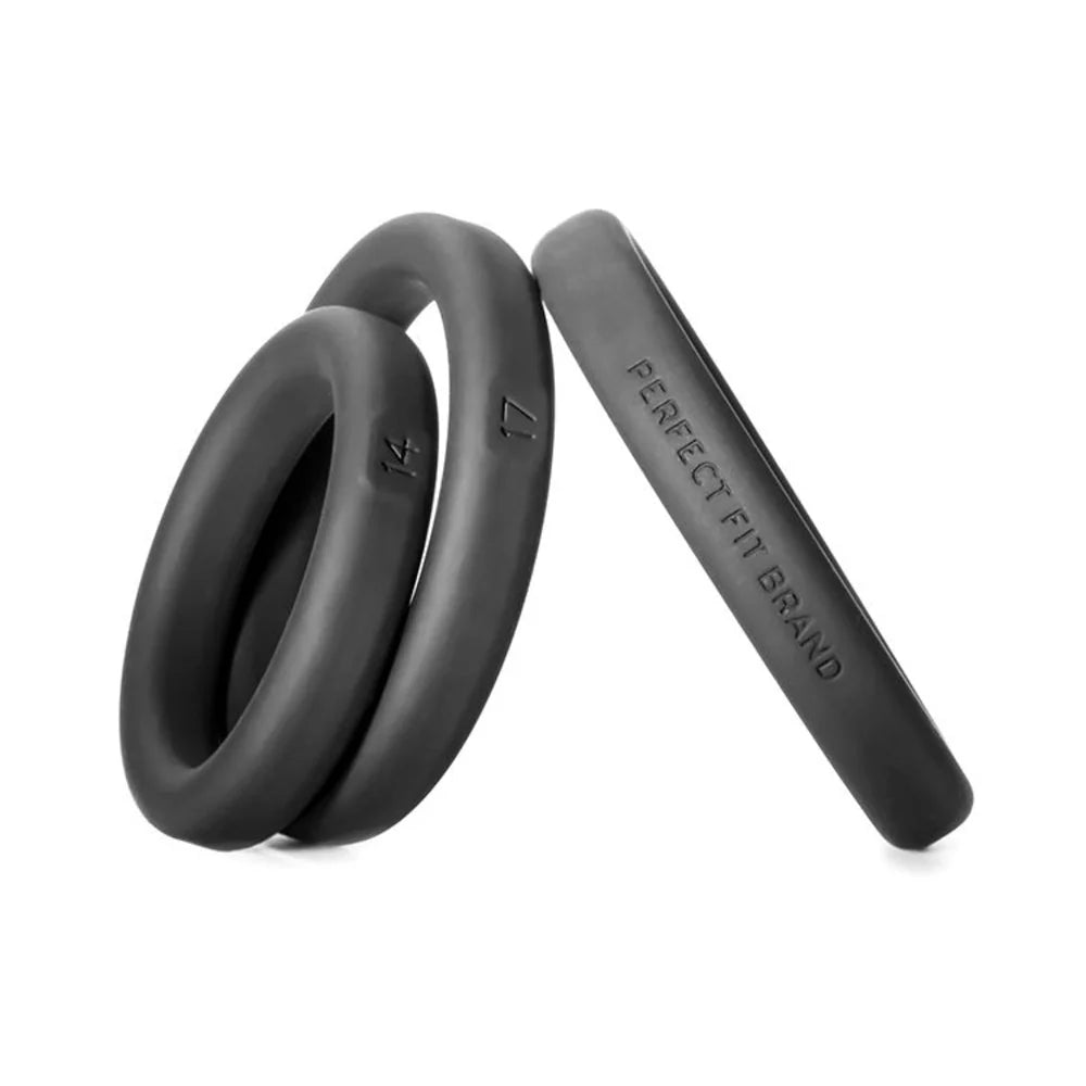 Perfect Fit Xact-fit Silicone Rings S-m-l (#14, #17, #20) Black