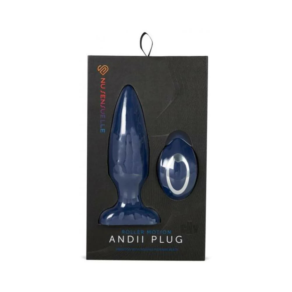 Sensuelle Andii Plug W/roller  Navy Blue