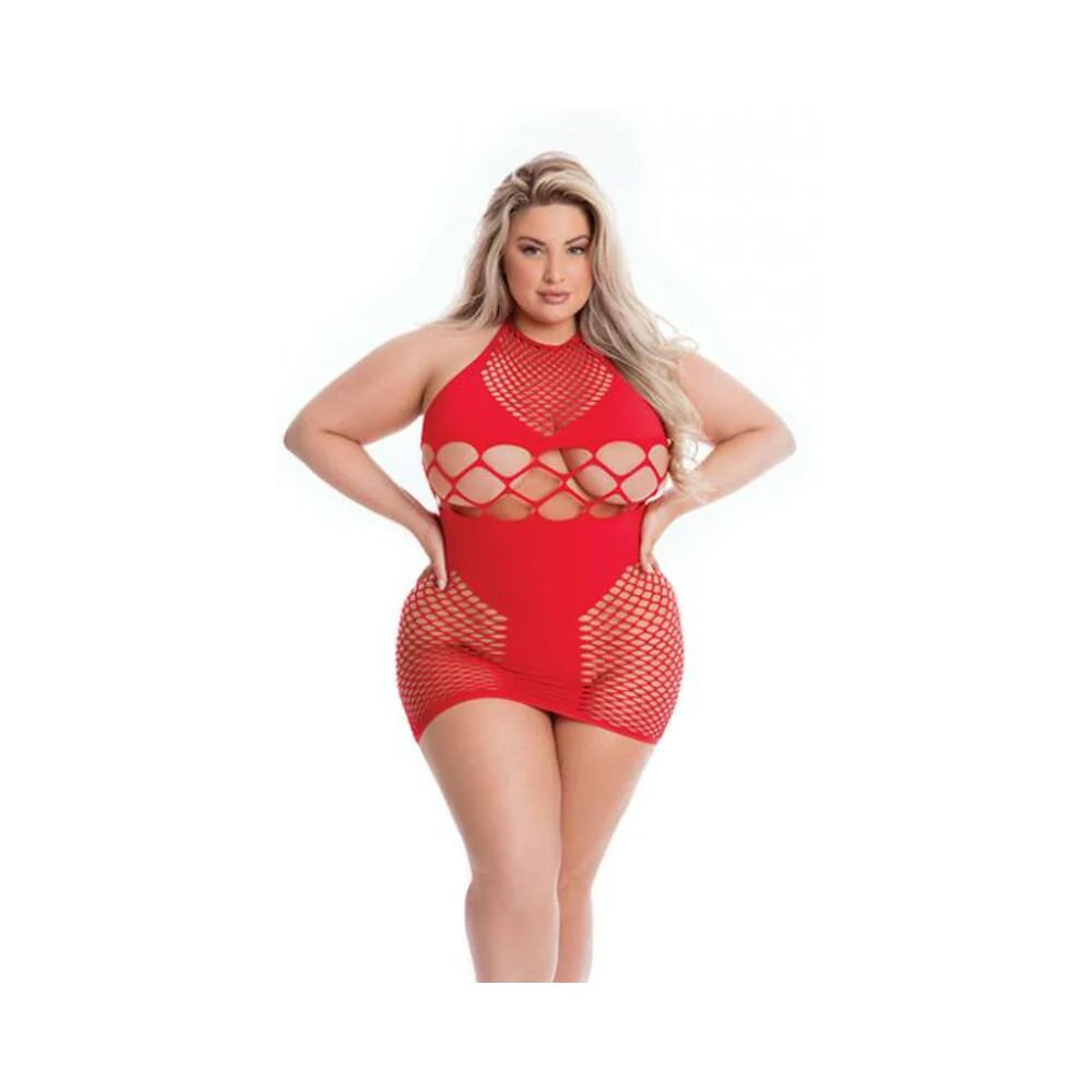 Pink Lipstick Girl Gone Bad Dress Red Qn