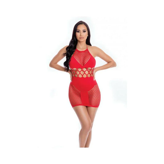 Pink Lipstick Girl Gone Bad Dress Red O/s