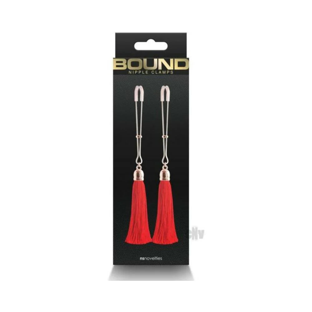 Bound Nipple Clamps T1 Red
