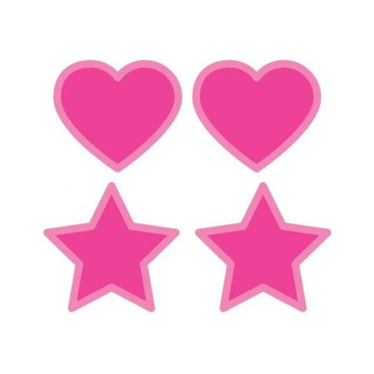 Peekaboo Gitd Hearts/stars Hot Pink