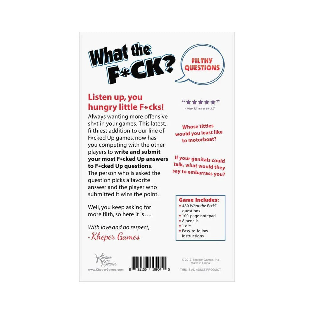 What The F*ck Filthy Questions Adult Games