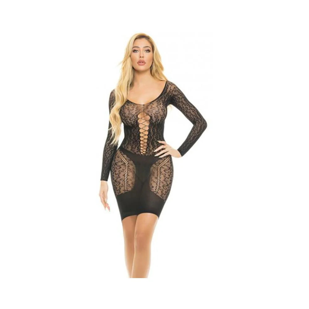 Pink Lipstick Animal Inside Chemise Black O/s