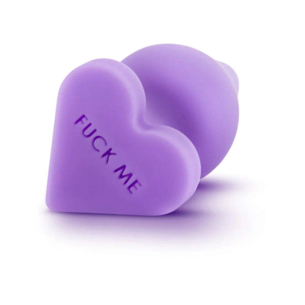 Naughtier Candy Heart Purple Butt Plug