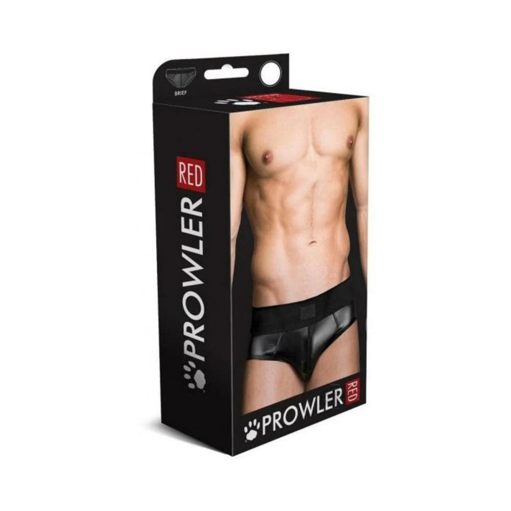 Prowler Red Wetlook Brief Blk Sm