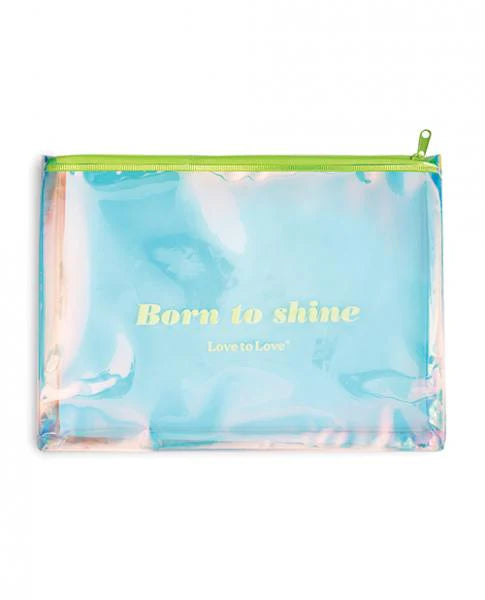 '=love To Love Born To Shine Pouch - Acid Yellow