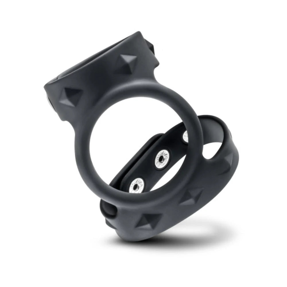 Performance - Vs8 - Silicone Double Cock & Ball Strap - Black