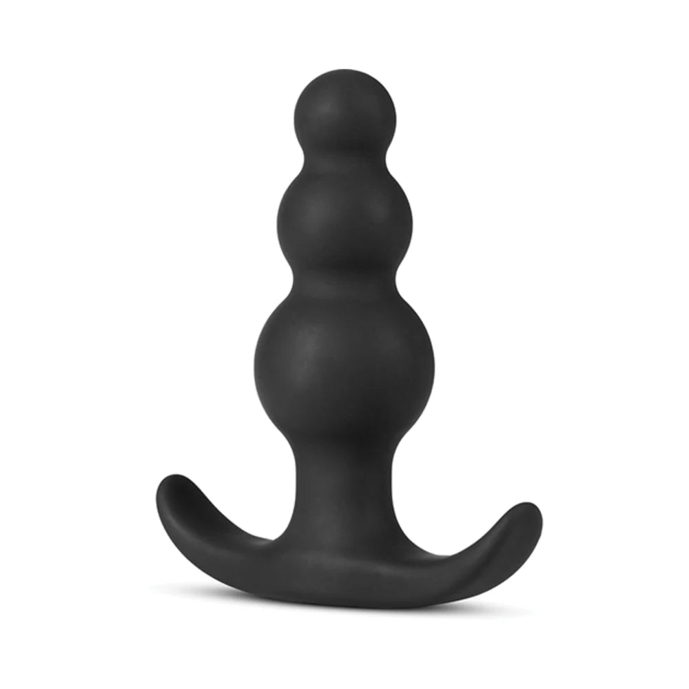 Anal Adventure Platinum Beaded Plug Black