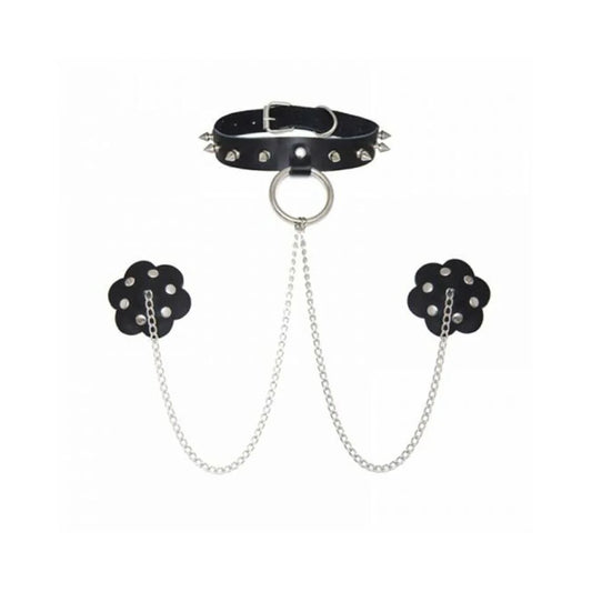 Neva Nude Pasty With Collar and Chain
