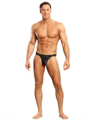 Satin Bong Thong Black L/XL