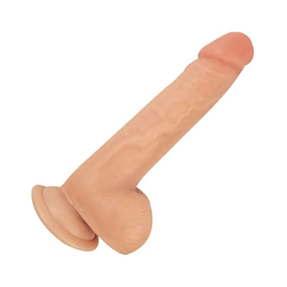 Realcocks Sliders 7.5in Moveable Skin Bendable Harness Compatible Suction Cup Base Flesh