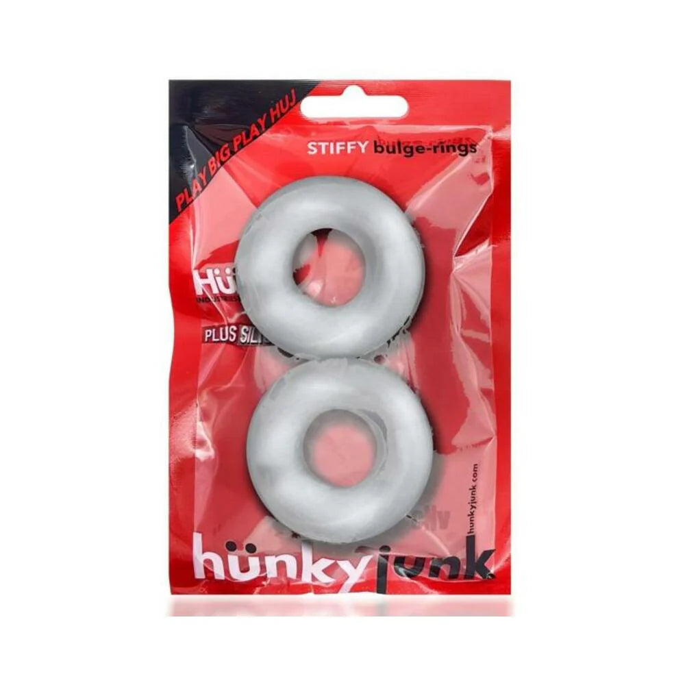 Oxballs Stiffy 2-pack Bulge Cockrings Silicone Tpr Clear Ice