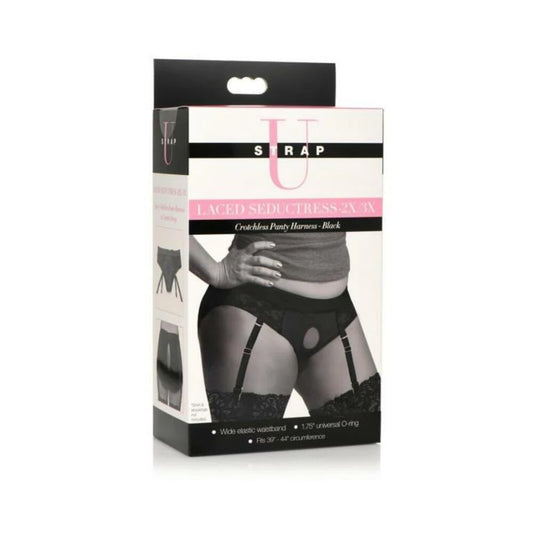 Strap U Lace Seductress 2x/3x Black