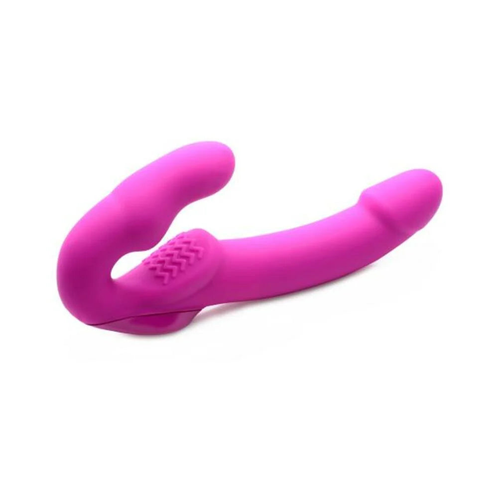 Evoke Super Charged Vibrating Strapless Strap On Pink