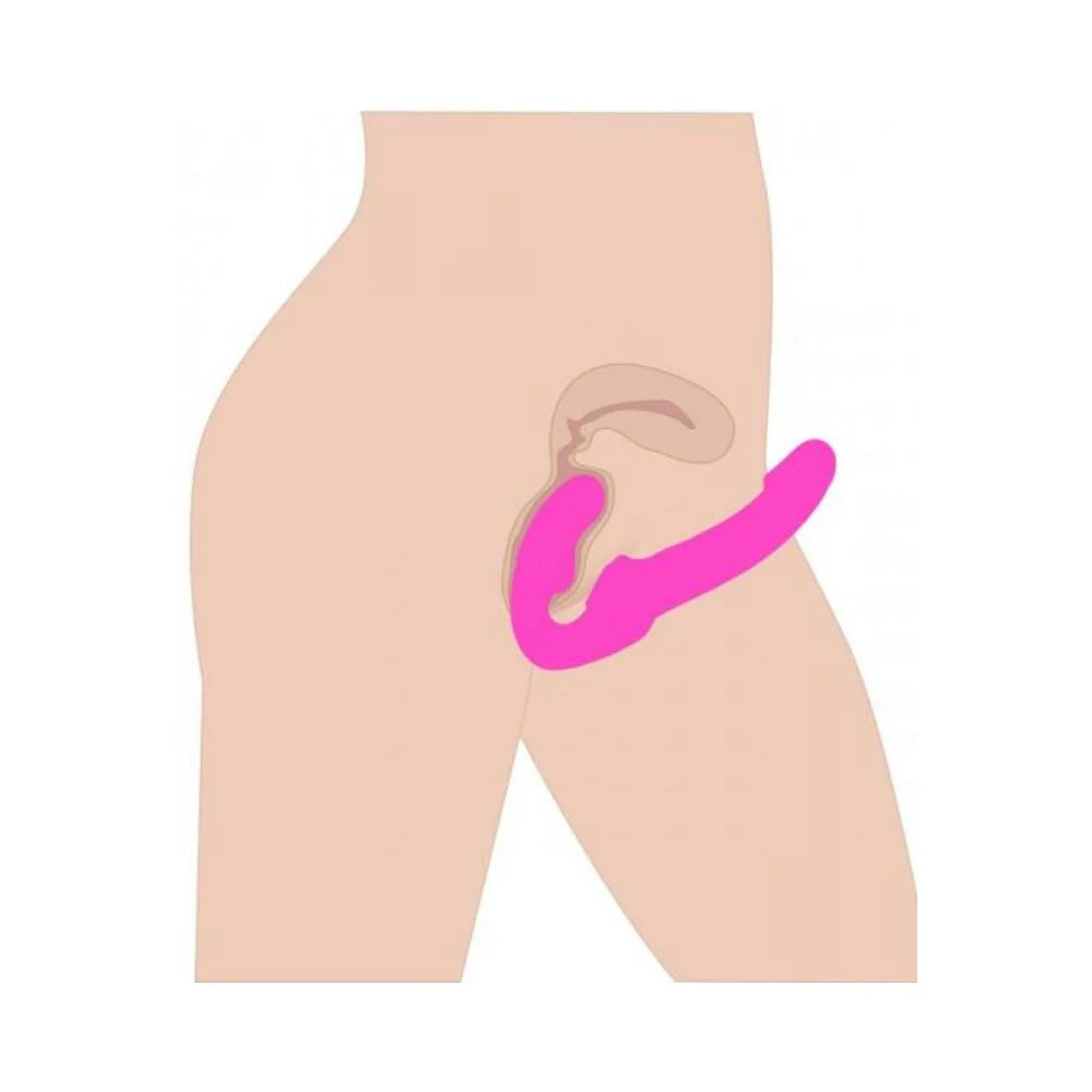 Evoke Super Charged Vibrating Strapless Strap On Pink