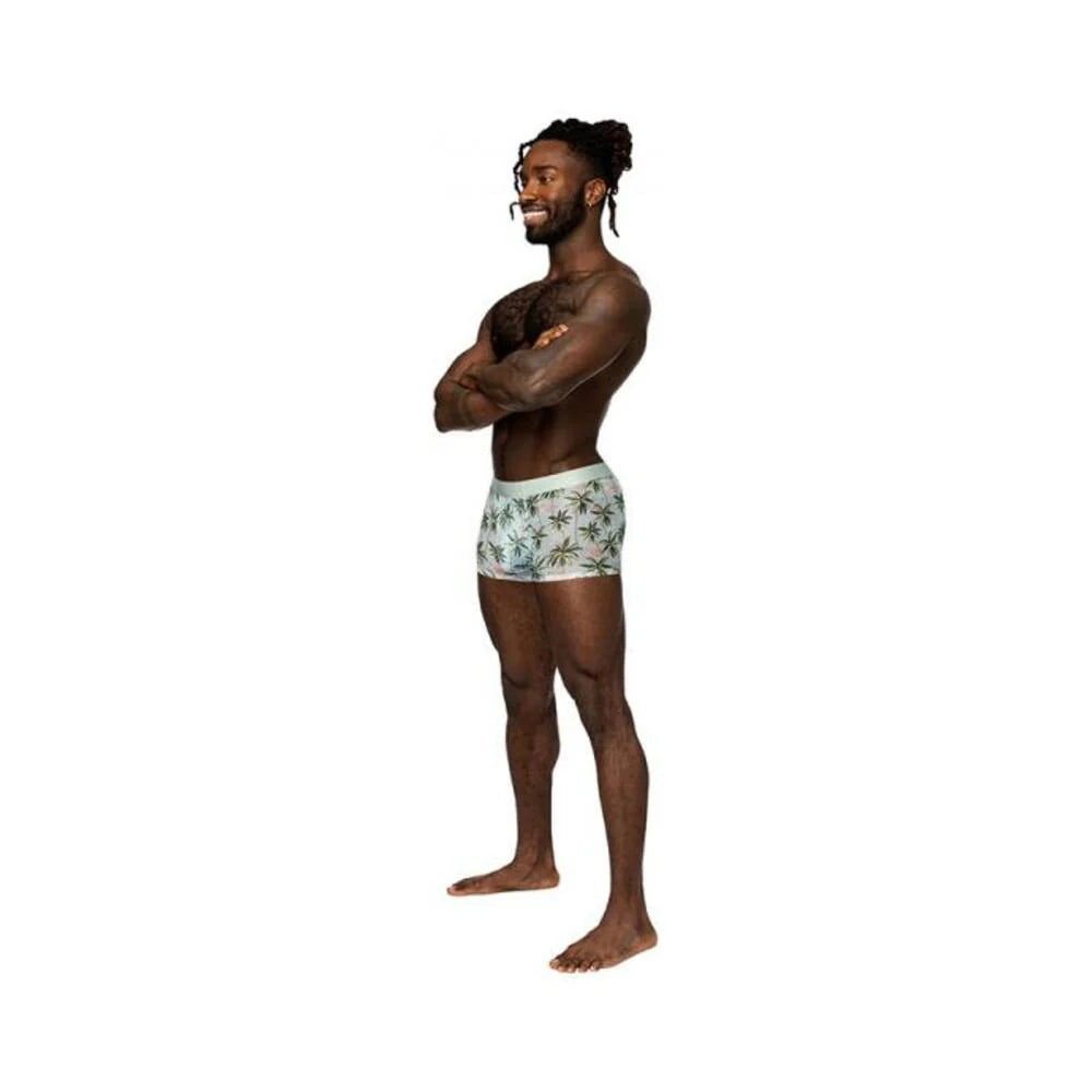Male Power Sheer Prints Seamless Sheer Short Flamingo Xl