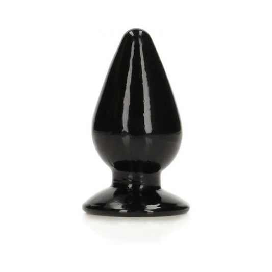 Realrock Crystal Clear 4.5 In. Anal Plug Black