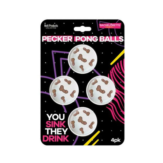Pecker Beer Pong Balls 4-pack