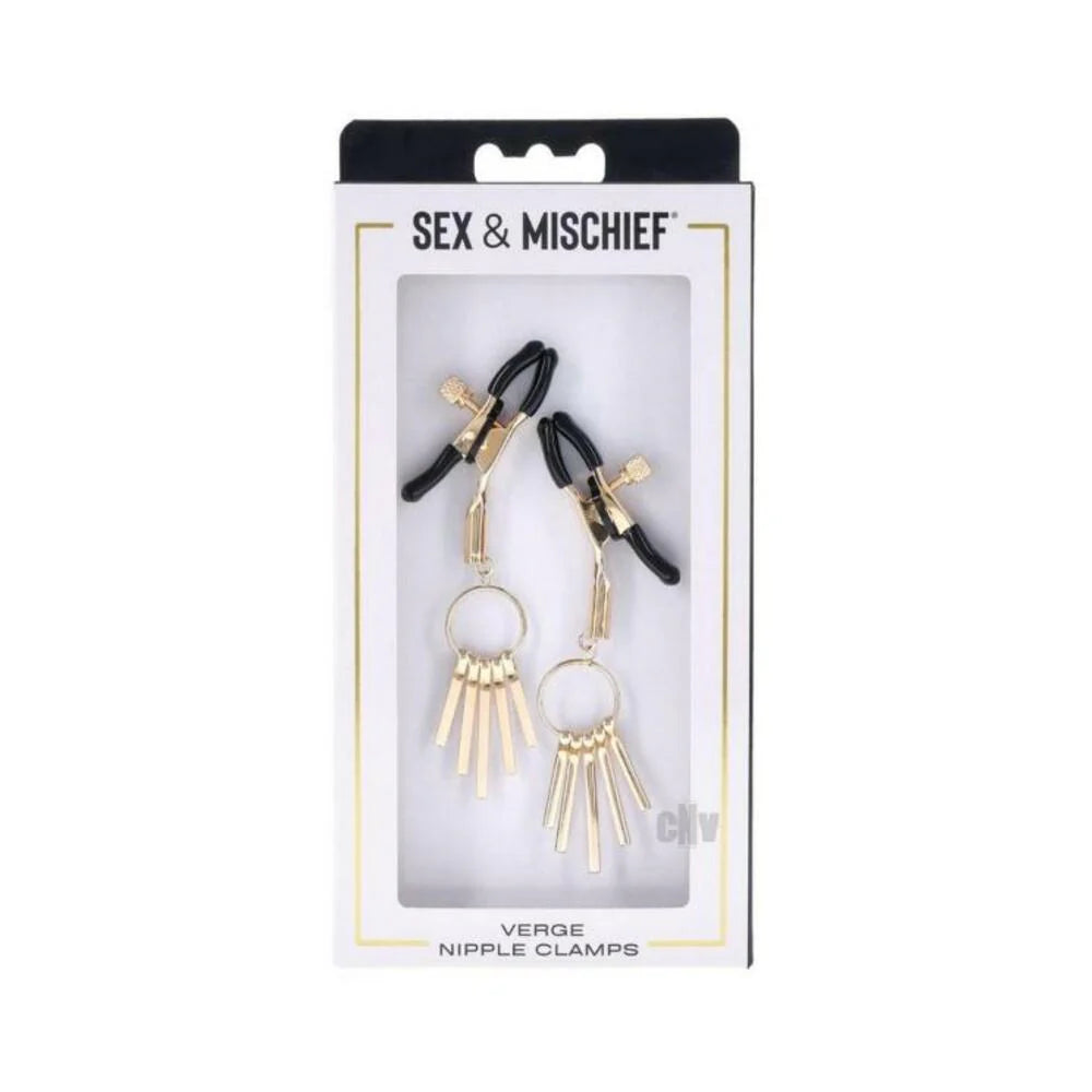 Sandm Verge Nipple Clamps Gld/blk