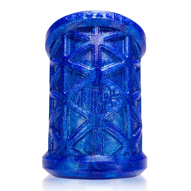 MORPH SLEEK GEOMETRIC PATTERN BALLSTRETCHER SILICONE SMOOSH BLUEBALLS