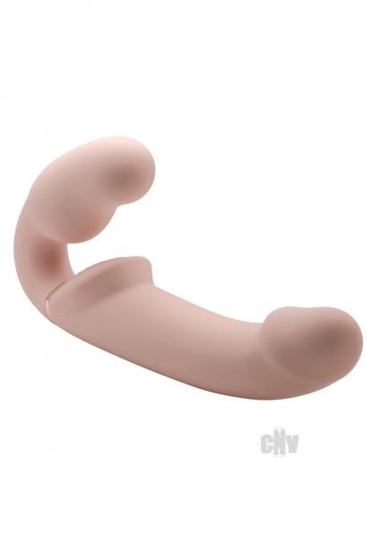 10X Evoke Ergo Fit Inflatable & Vibrating Strapless Strap-On Beige