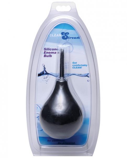 Clean Stream Thin Tip Silicone Enema Bulb Black