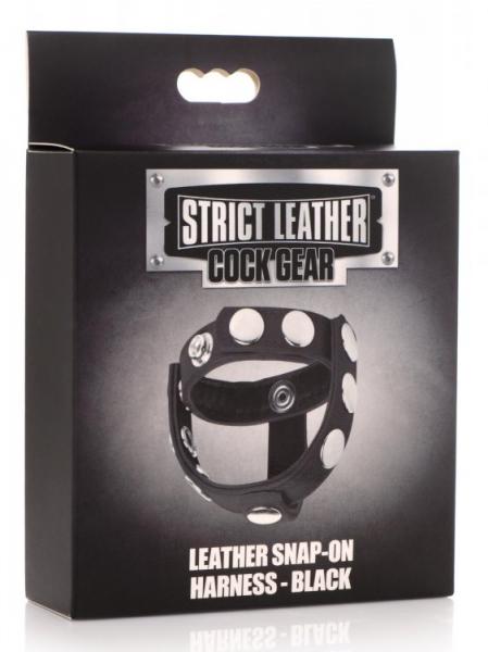 Cg Leather Snap-on Harness Black