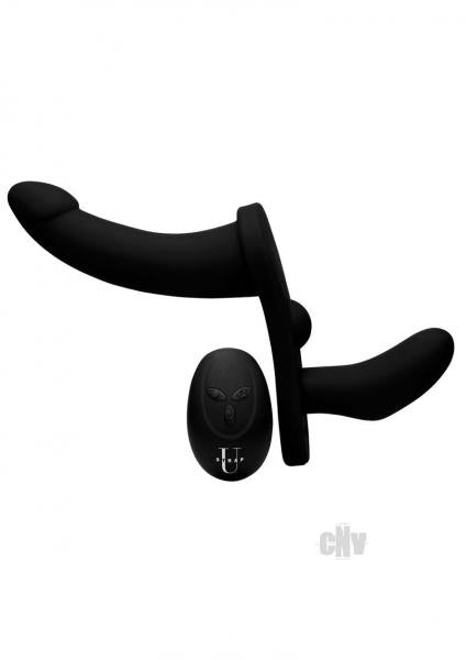 Double Take 10X Double Penetration Vibrating Strap-On Harness Black