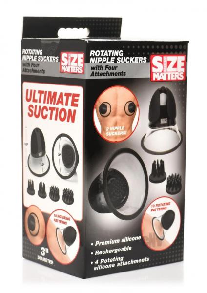 10x Rotating Nipple Suckers With 4 Attachments