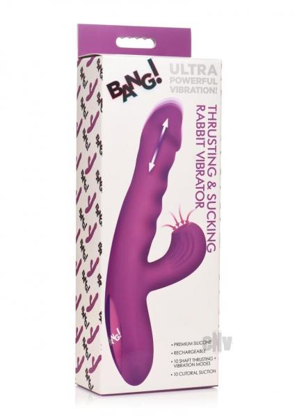 Thrusting And Sucking Silicone Rabbit Vibrator